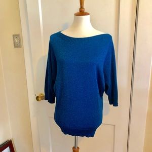 Blue sparkle tunic sweater